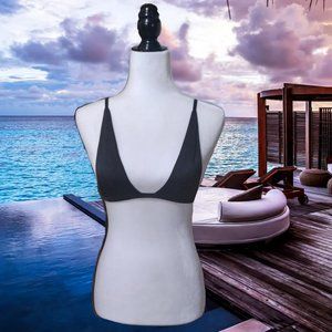 Black Open Chest Bikini Top